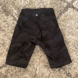 Lululemon Black Camo Biker Shorts